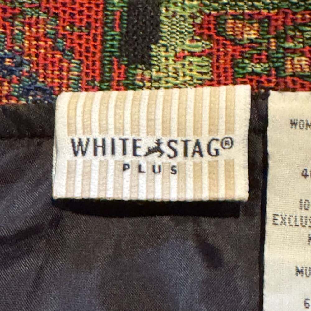 White Stag Plus Tapestry Jacket 22W/24W Beaded Boho Western Country - Picture 3 of 12